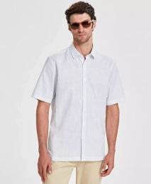 Мужская рубашка с коротким рукавом Alfani Lenny Maze, созданная для Macy's