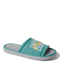 Мужские тапочки Dearfoams Men s Lennox Happy Camper Knit Shower Slide House Slipper