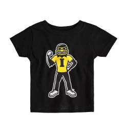 Футболка Two Feet Ahead Infant Boys and Girls Black Iowa Hawkeyes Big Logo