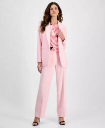 Блузка Anne Klein в горошек с вырезом-лодочкой