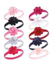 Повязки на голову Hudson Baby для девочек Hudson, 10 шт., атласные, розовые, черные, 0-24 месяца