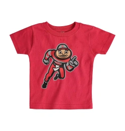 Футболка Two Feet Ahead Boys and Girls Infant Scarlet Ohio State Buckeyes с большим логотипом