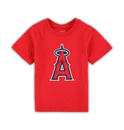 Outerstuff Красная футболка с логотипом Los Angeles Angels Team Crew Primary для мальчиков и девочек