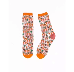 Носки Candy женские тыквенные пряные прозрачные носки