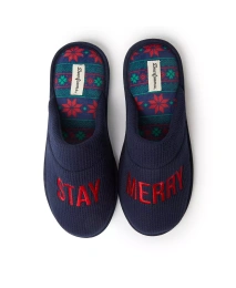 Мужские тапочки Dearfoams Tyler Novelty Holiday Christmas Scuff