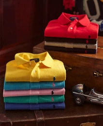 Polo Ralph Lauren Хлопковая сетчатая рубашка-поло для малышей, маленьких и больших мальчиков