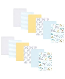 Детские хлопковые фланелевые пеленки Hudson Baby, упаковка из 12 штук, Safari Friends, один размер