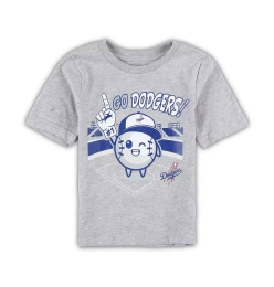 Футболка Outerstuff Infant Boys and Girls Heather Grey Los Angeles Dodgers Ball Boy