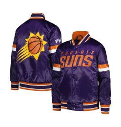 Куртка атласная на кнопках для начинающих мальчиков и девочек Purple Phoenix Suns Home Game Varsity