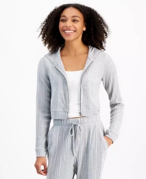 Толстовка с капюшоном Self Esteem Juniors с отделкой из рубчика и застежкой-молнией