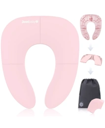 Складной дорожный горшок Jool Baby для обучения малышей, подходит для круглых и овальных унитазов, нескользящие присоски, в комплект входит бесплатная дорожная сумка