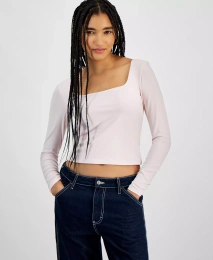 Мягкий эластичный двухслойный топ с длинными рукавами Hippie Rose Juniors