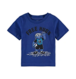 Футболка-талисман Outerstuff Baby Boys and Girls Blue San Jose Earthquakes Free Hugs