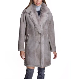 Двусторонняя женская шуба из овчины Julia & Stella By Maximilian