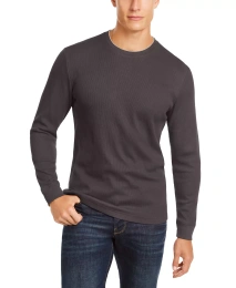 Мужская рубашка Club Room Thermal Crewneck, созданная для Macy's