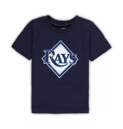 Футболка Outerstuff для мальчиков и девочек с логотипом Navy Tampa Bay Rays Team Crew Primary