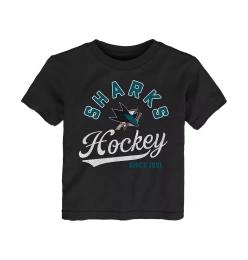 Футболка Outerstuff для мальчиков и девочек, черная, San Jose Sharks Take the Lead