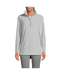 Женская флисовая туника Lands' End Anyweather с застежкой-молнией на четверть оборота