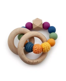 Kanga Care Baby Boys Силиконовые и деревянные прорезыватели для зубов