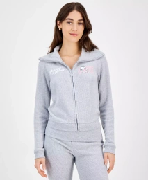 Grayson Threads, The Label Juniors' Snoopy Cozy Waffle Knit Top Zip-Up Top