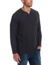 Мужская непромокаемая винтажная терри-куртка Henley