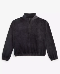 Велюровый топ ID Ideology Big Girls с застежкой-молнией на четверть, созданный для Macy's