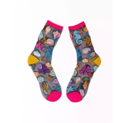 Носки Candy женские Under the Sea черные прозрачные носки