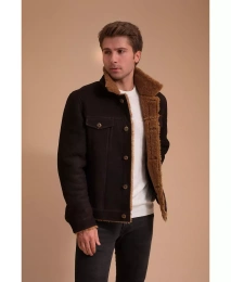 Мужская куртка Furniq UK из овчины, коричневая, создана для Macy's