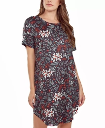 iCollection Женская ультрамягкая ночная рубашка с коротким рукавом и цветочным принтом