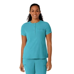 Женский топ Wink RENEW с воротником-стойкой и защипами