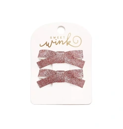 Sweet Wink Child Girl Розовый блестящий бант-клипса набор