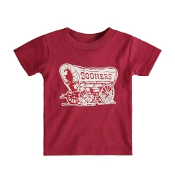 Футболка с большим логотипом для мальчиков и девочек из группы Two Feet Ahead Crimson Oklahoma Sooners