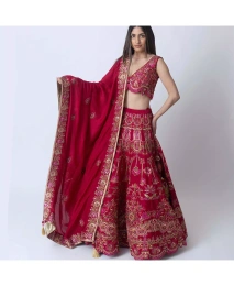 RAAS Женский Королевский пурпурный свадебный комплект Lehenga Choli