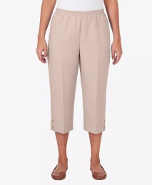 Джинсовые брюки-капри Alfred Dunner Petite Classics с пуговицами