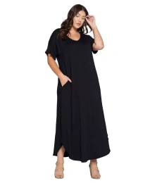 LIVD Plus Size Scarlett Макси Карманное Платье