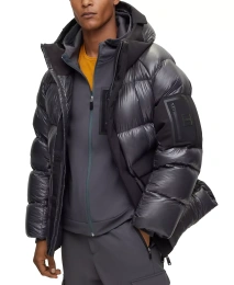 Мужская куртка Hugo Boss свободного кроя с водоотталкивающей пропиткой