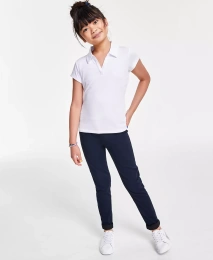 Nautica Big Girls Uniform Performance Knit Top & Stretch Sateen Skinny Брюки