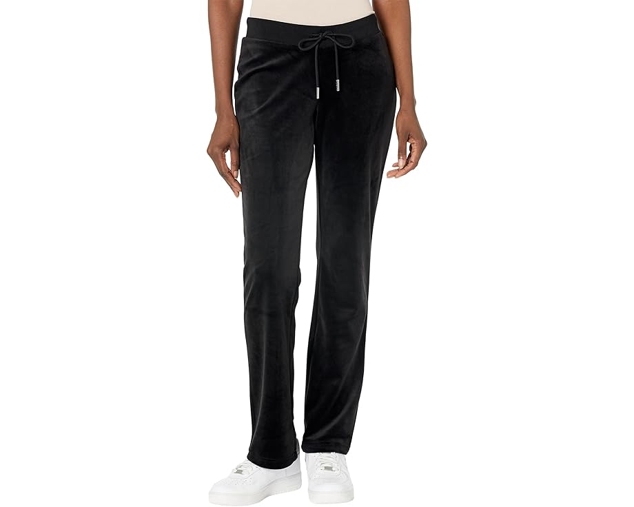 Брюки Juicy Couture из велюра с резинкой и кулиской