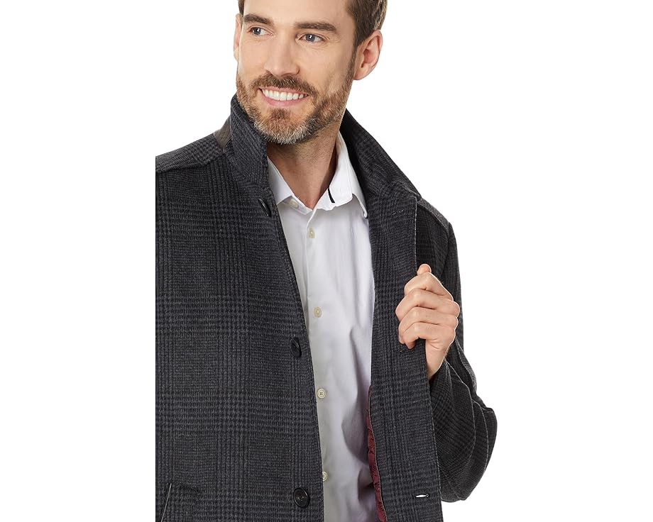 Шерстяное пальто Johnston & Murphy Upton Car Coat с отстегивающимся нагрудником