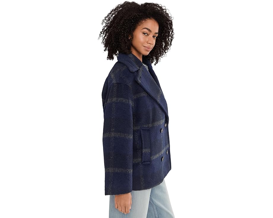 Короткое пальто-бушлат Levi's из смесовой шерсти с отстегивающимся воротником