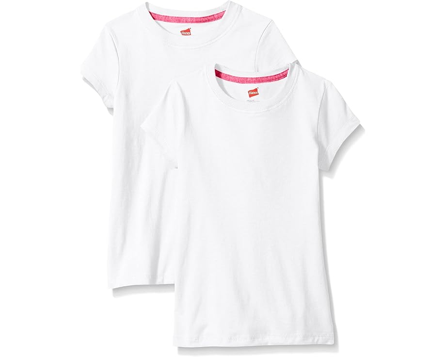 Футболка Jersey Cotton Tee для девочек (набор из 2) Hanes