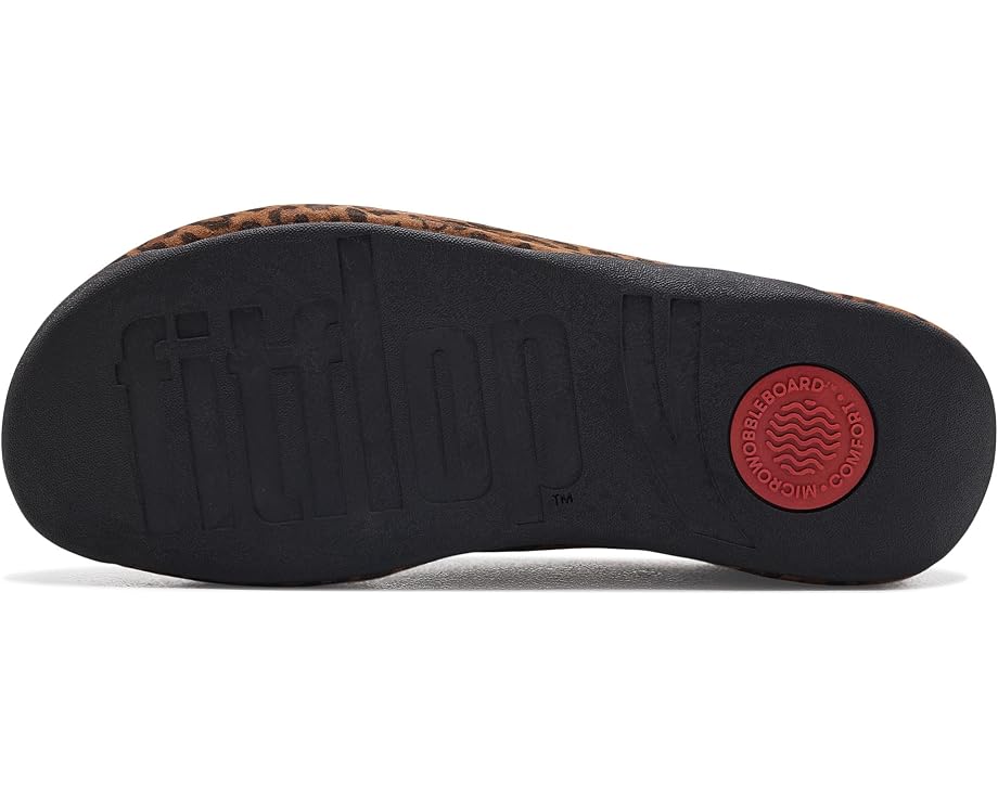 Мюли FitFlop Shuv из замши с леопардовым принтом