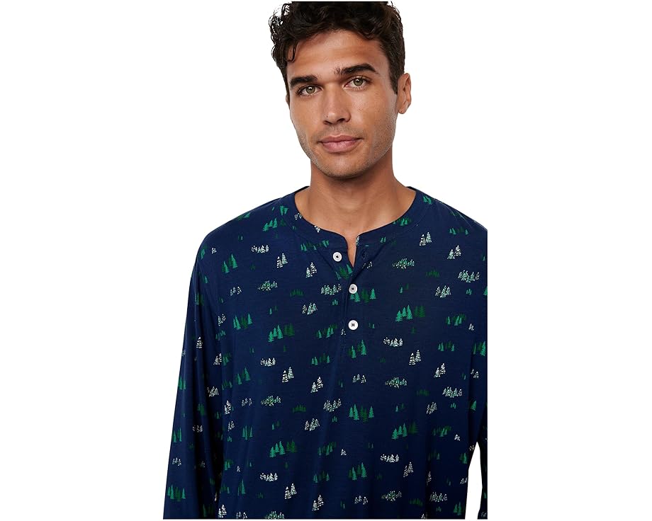 Пижамный комплект Henry Printed Long Pajama Set с длинным рукавом от Eberjey