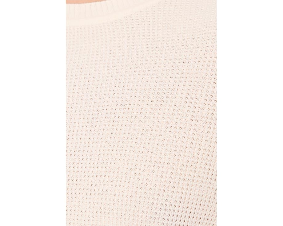 Свитер Faherty Sunwashed Crewneck из органического хлопка с вафельной вязкой