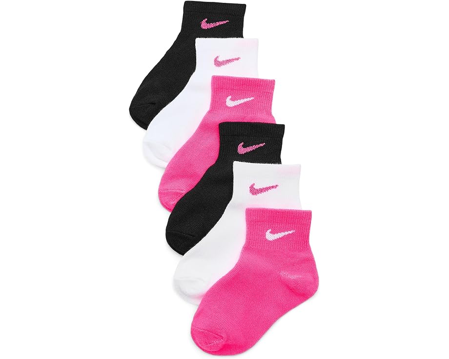 Nike детские носки металлик 6 пар щиколотка розовые