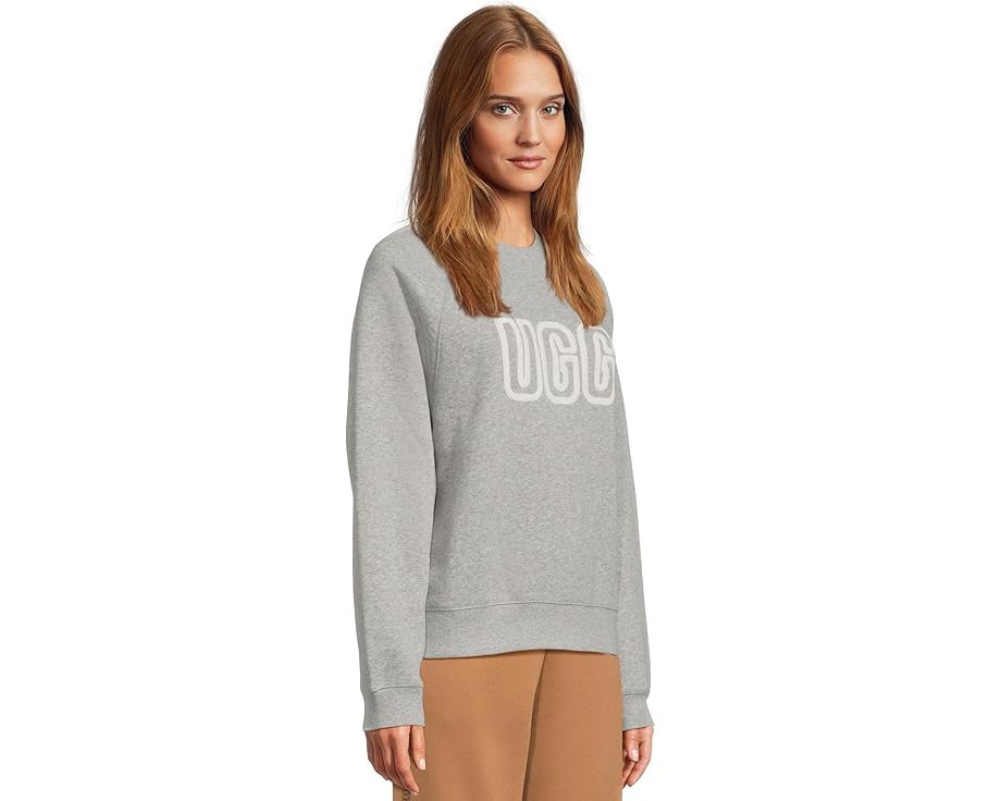 Свитшот UGG Logo Crew Neck с регланными рукавами и аппликацией