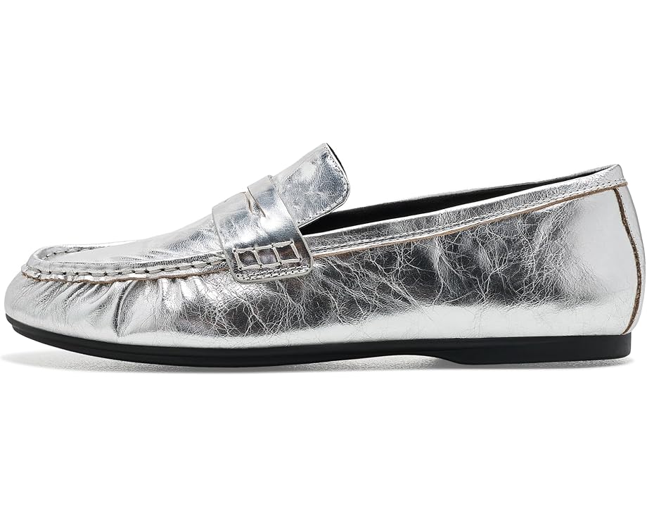 Лоферы FitFlop Delicato из жатой металлизированной кожи