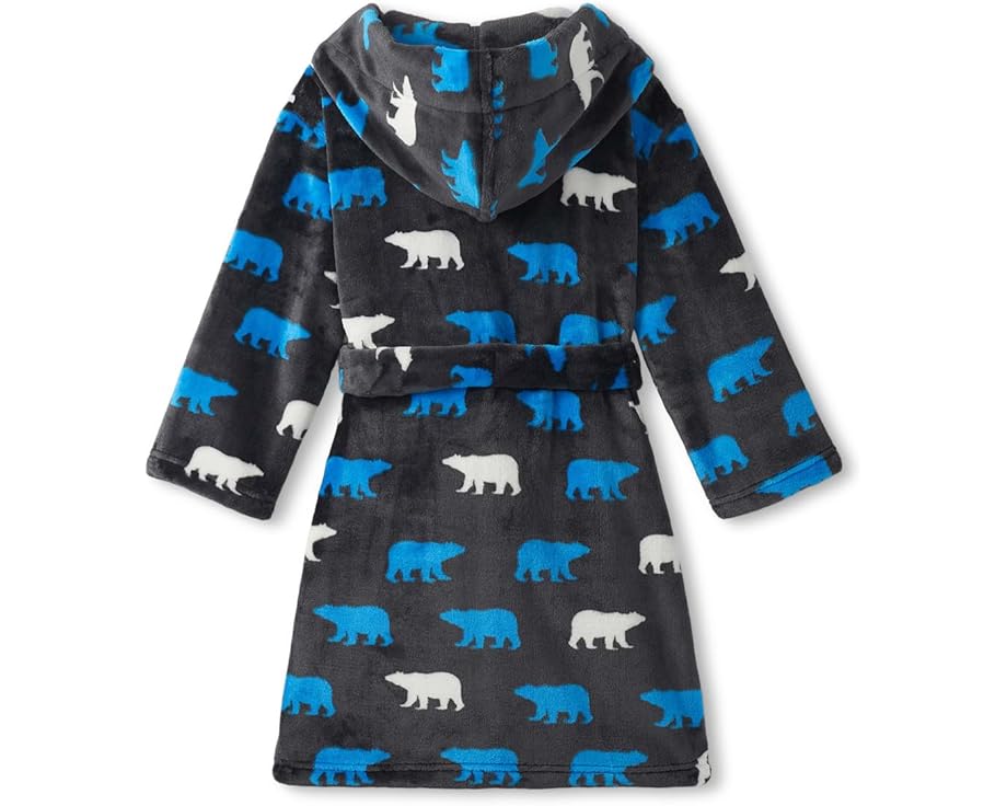 Детский халат из флиса Hatley Kids с капюшоном и карманами