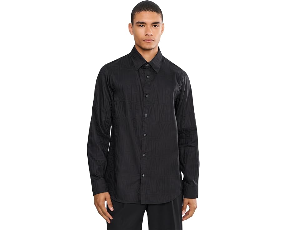 Рубашка Armani Exchange с длинным рукавом и принтом all-over