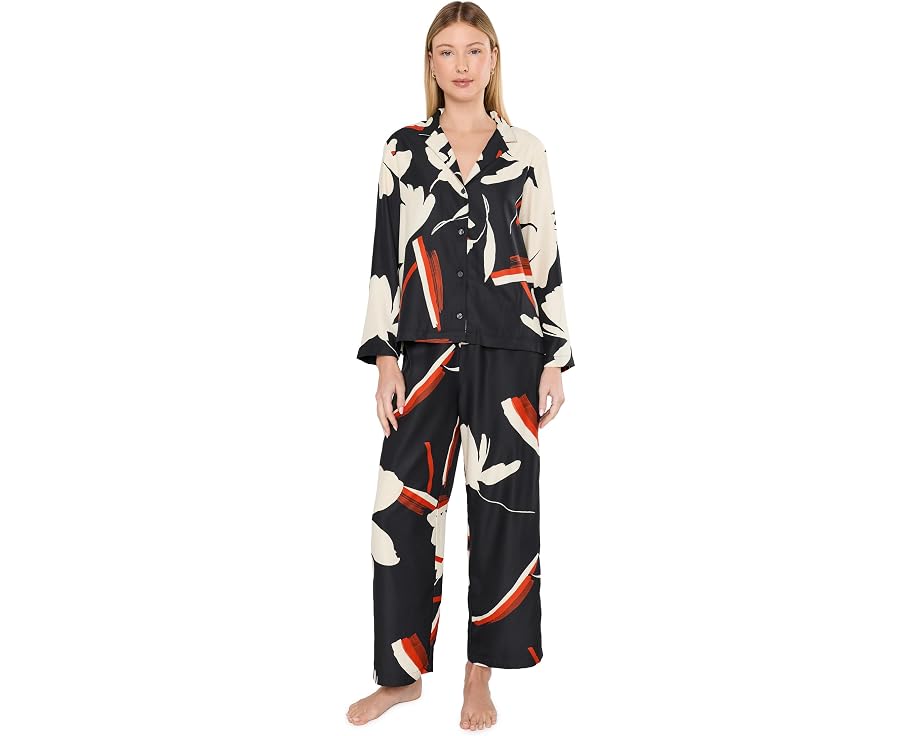 Natori Пижамный набор Kami Notch Pajama Set черный